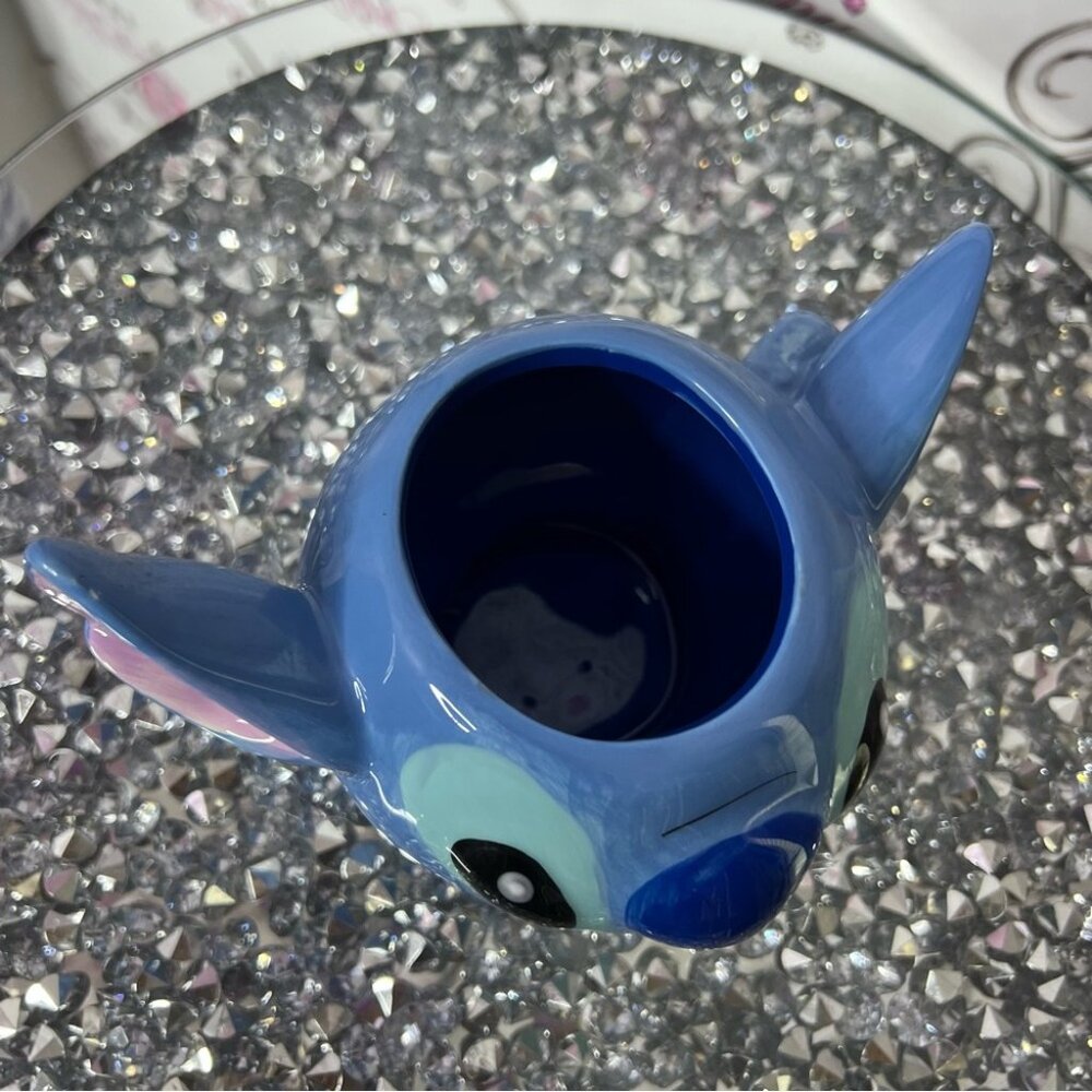 Disney mug cup glassware drinkware drinks big ears Blue Stitch Character Mug - Picture 7 of 8